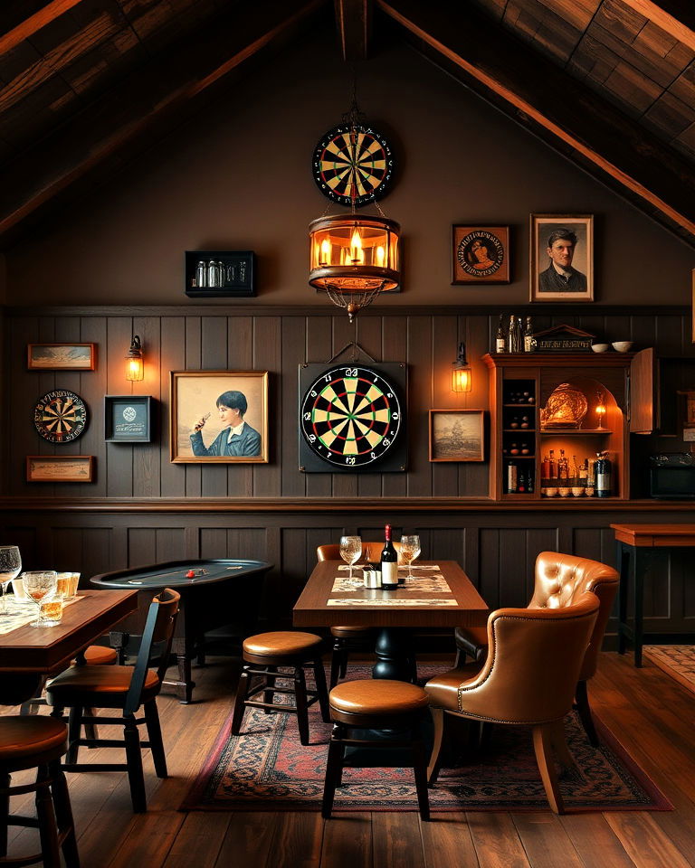 classic pub style room - 20 Loft Game Room Ideas