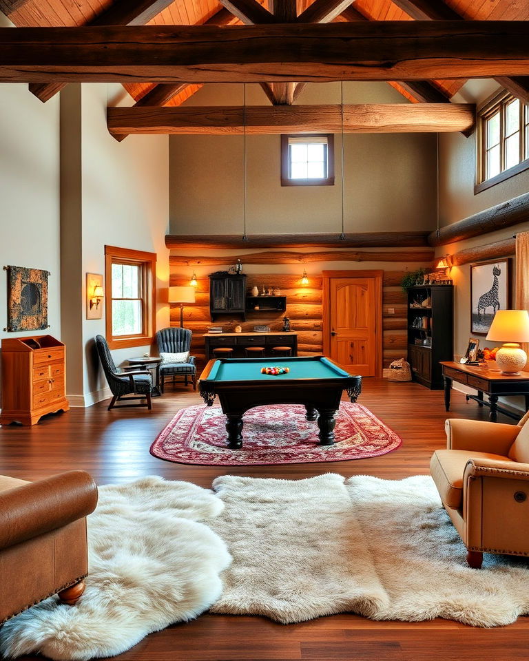 classic rustic lodge game room - 20 Loft Game Room Ideas