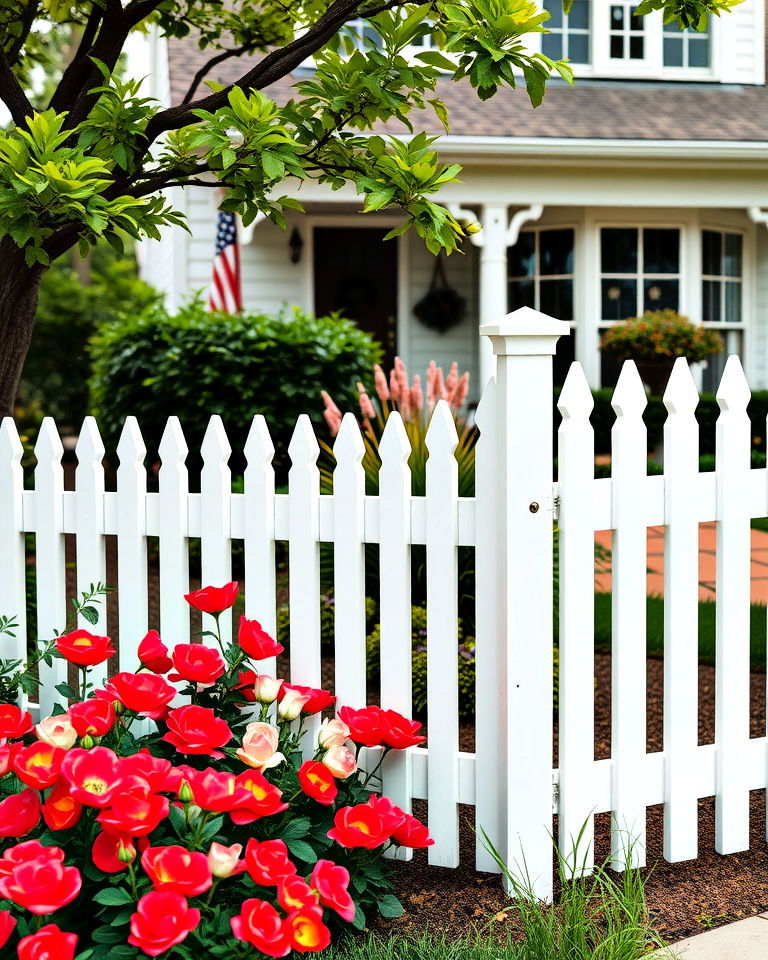 classic white picket fence - 15 Front Yard Picket Fence Ideas