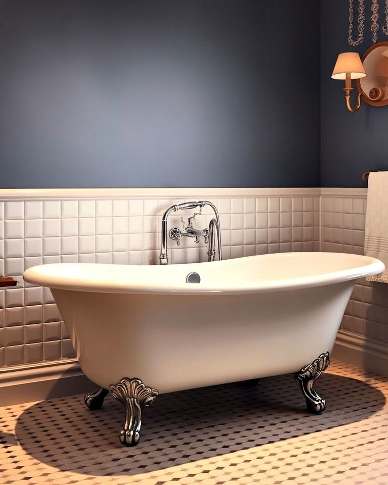 clawfoot bathtub to 1950s inspired bathroom - 25 1950s Bathroom Ideas