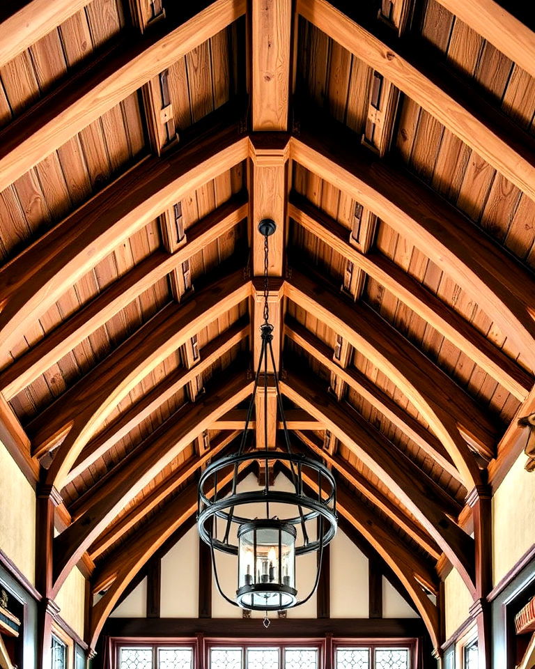 cloistered ceilings for tudor style house interior - 25 Tudor Style House Interior Ideas