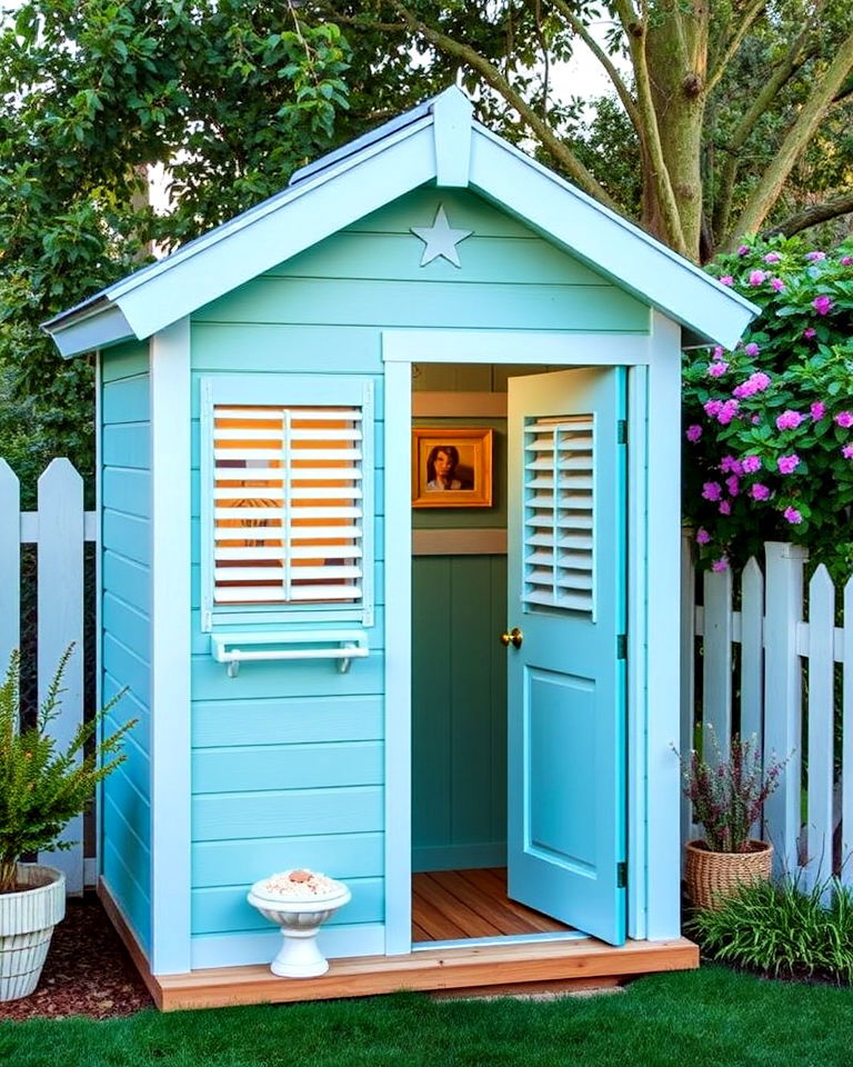 coastal beach hut outhouse - 15 Outhouse Design Ideas