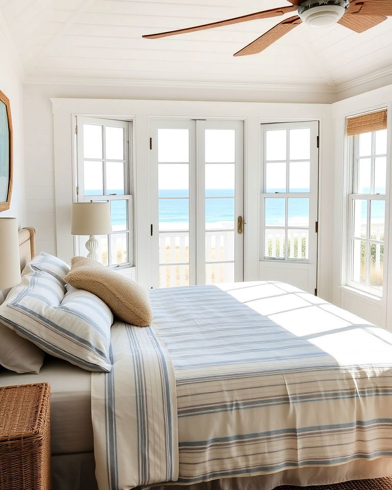 coastal inspired textiles beach house interior - 30 Beach House Interior Design Ideas