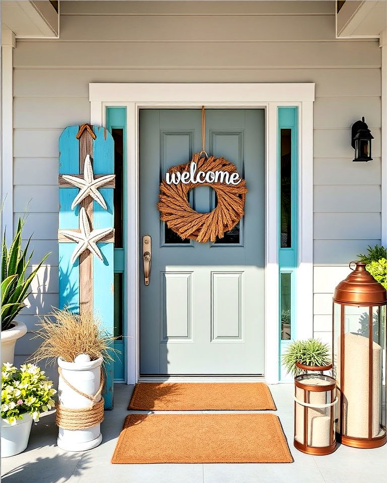 coastal themed welcome sign - 25 Welcome Sign Ideas for Front Porch