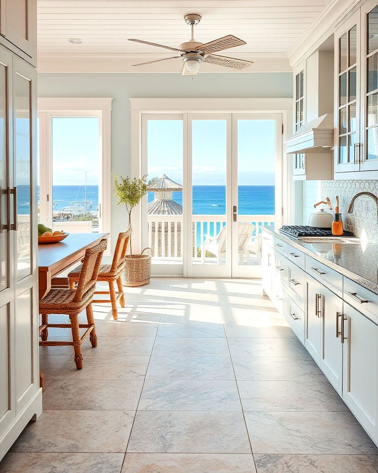 coastal tile flooring beach house interior - 30 Beach House Interior Design Ideas