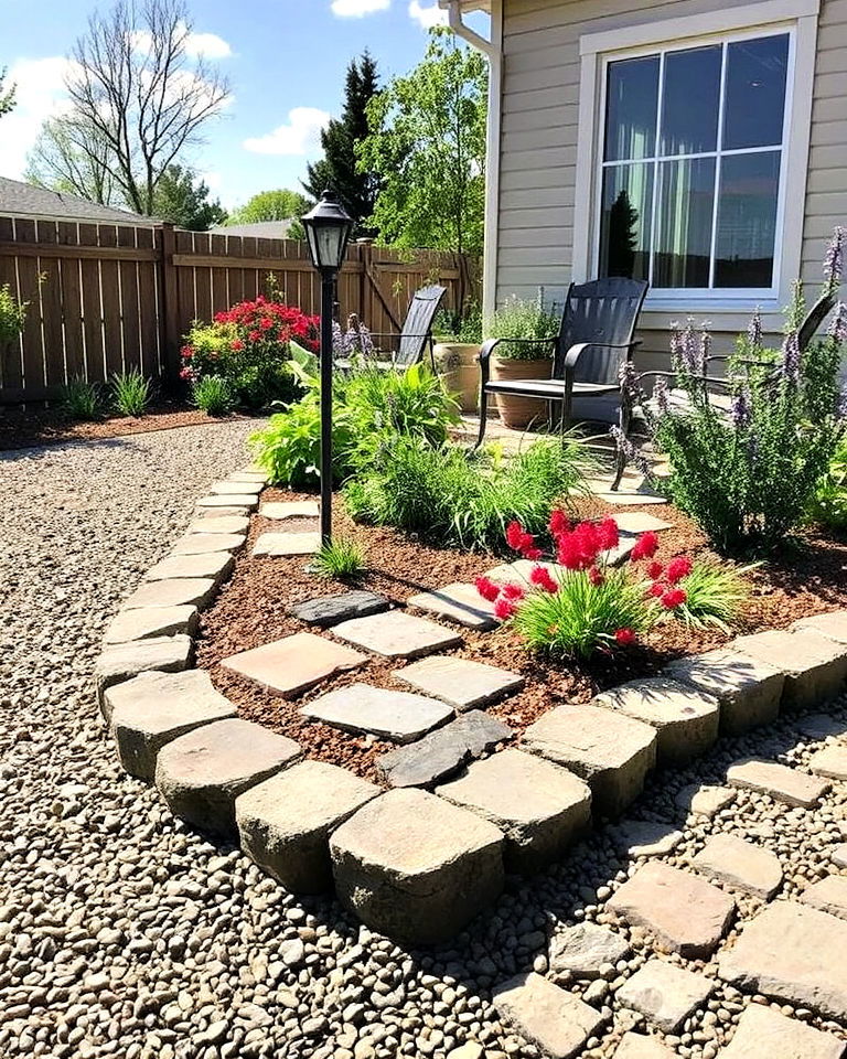 cobblestone edging for garden patio - 20 Patio Edging Ideas