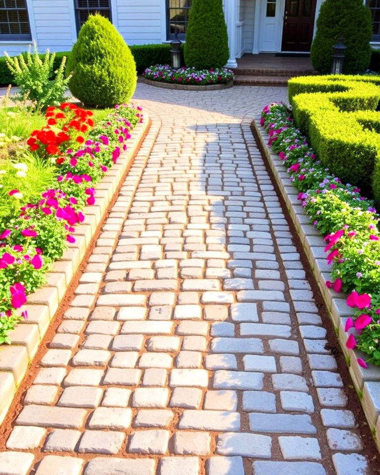 cobblestone farmhouse walkway - 15 Farmhouse Walkway Ideas