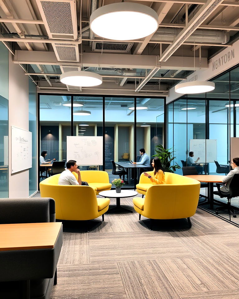 collaborative zones corporate office interior - 25 Corporate Office Interior Design Ideas