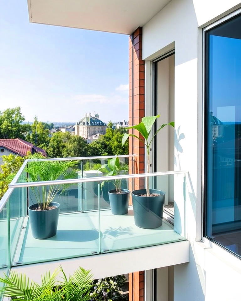 color changing glass panels - 20 Glass Balcony Design Ideas