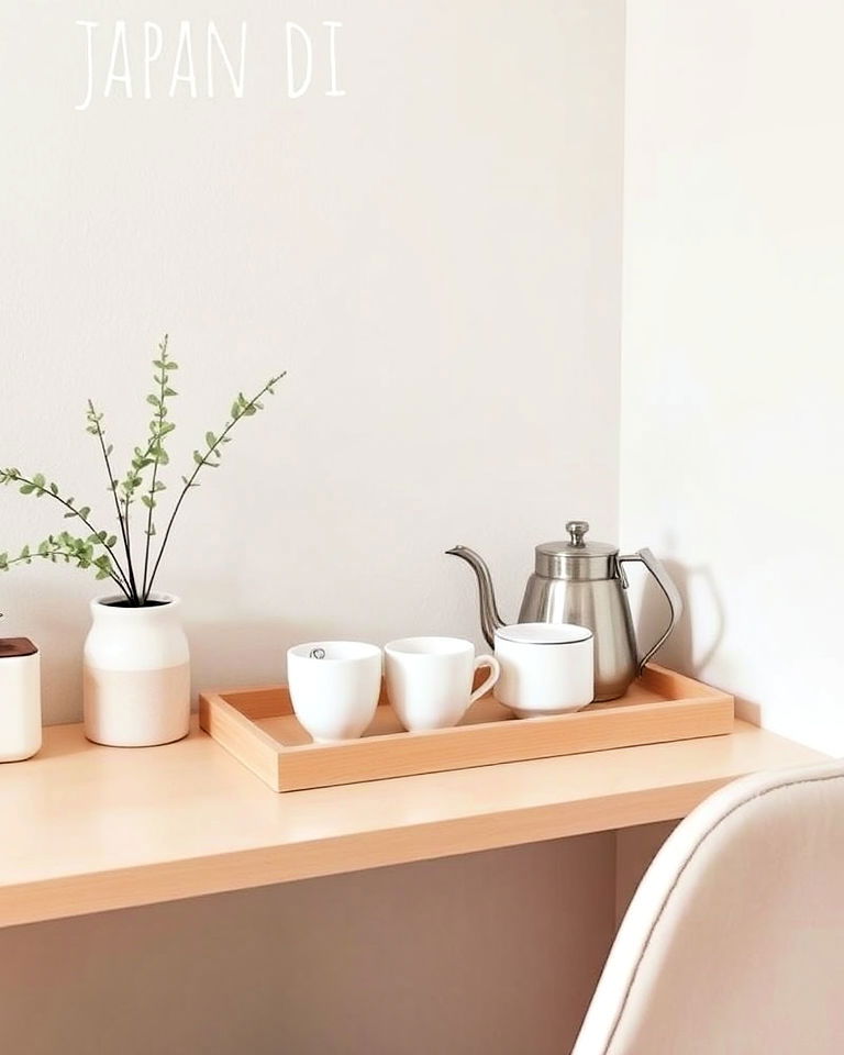 compact coffee nook for breaks compact coffee nook for breaks - 25 Japandi Home Office Ideas