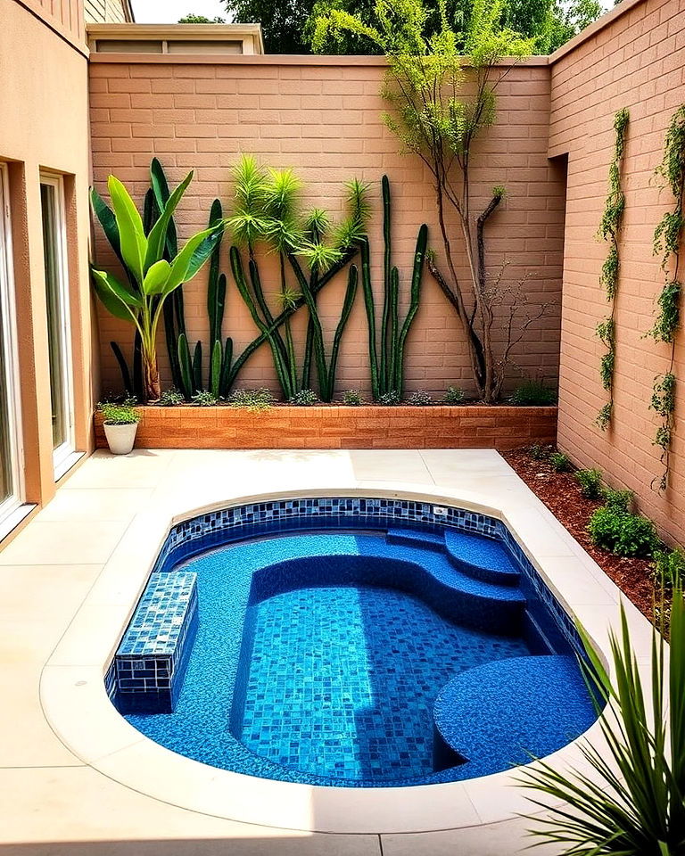 compact courtyard fiberglass pool - 15 Fiberglass Pool Designs