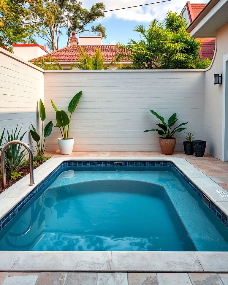 compact plunge pool for small spaces - 15 Fiberglass Pool Designs