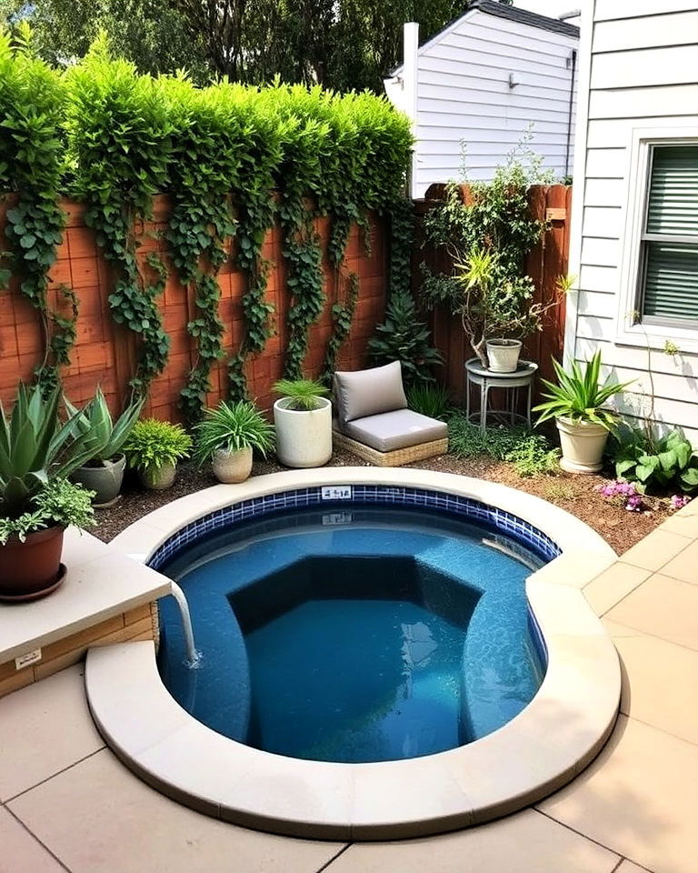 compact plunge pool - 15 Front Yard Pool Ideas