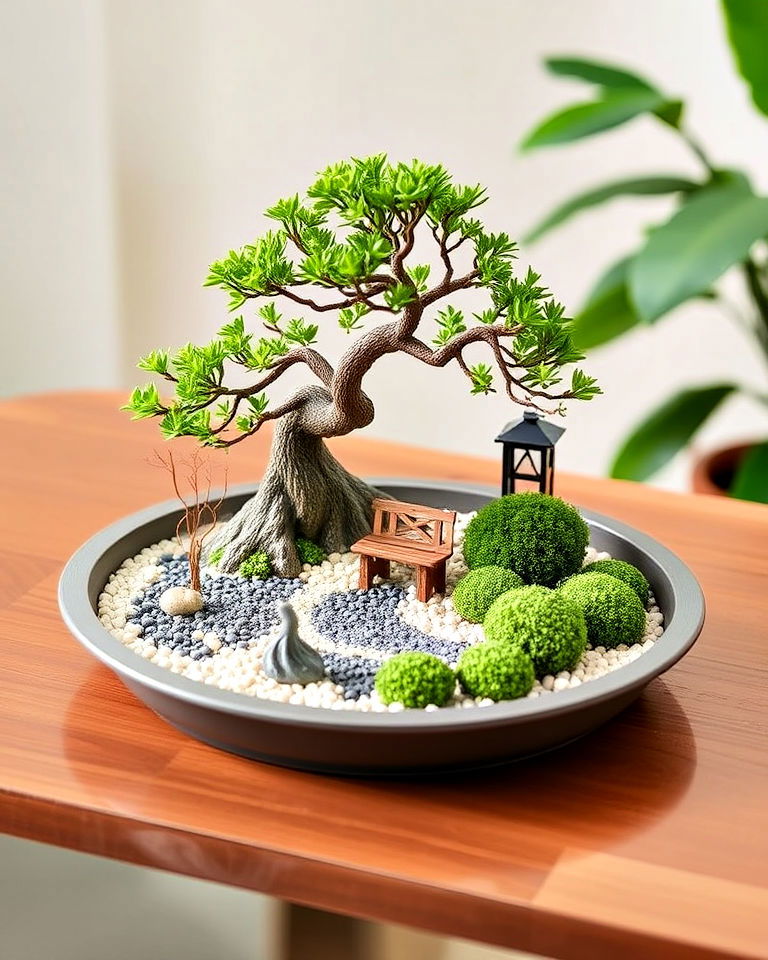 compact tabletop bonsai tray garden - 15 Bonsai Garden Ideas