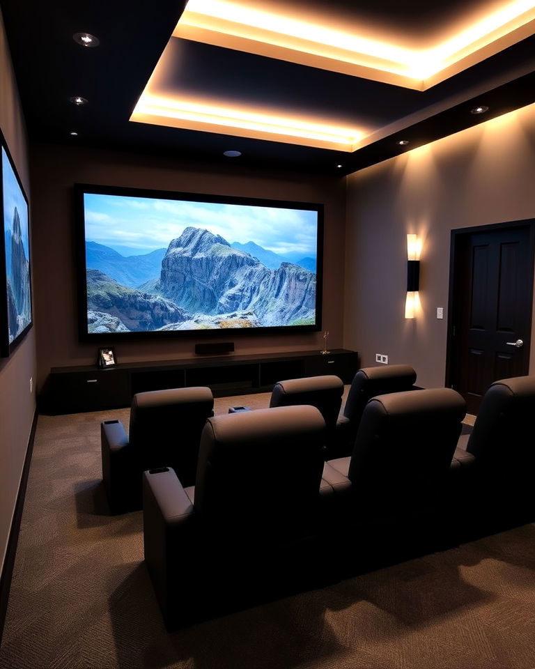 compact theater for small spaces - 25 Modern Home Theater Ideas