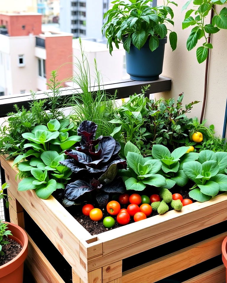 compact vegetable patch - 20 Urban Garden Ideas