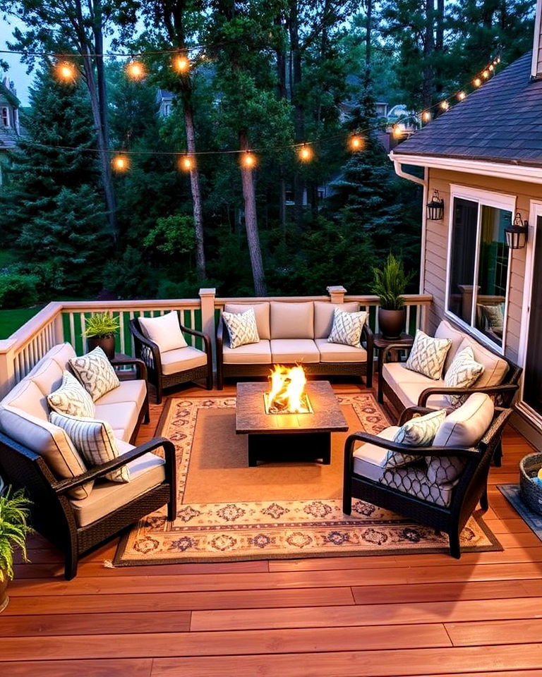 composite deck into outdoor living room - 25 Composite Deck Ideas