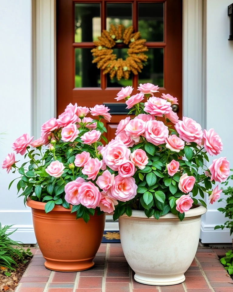 container gardening with drift roses - 20 Drift Rose Landscaping Ideas