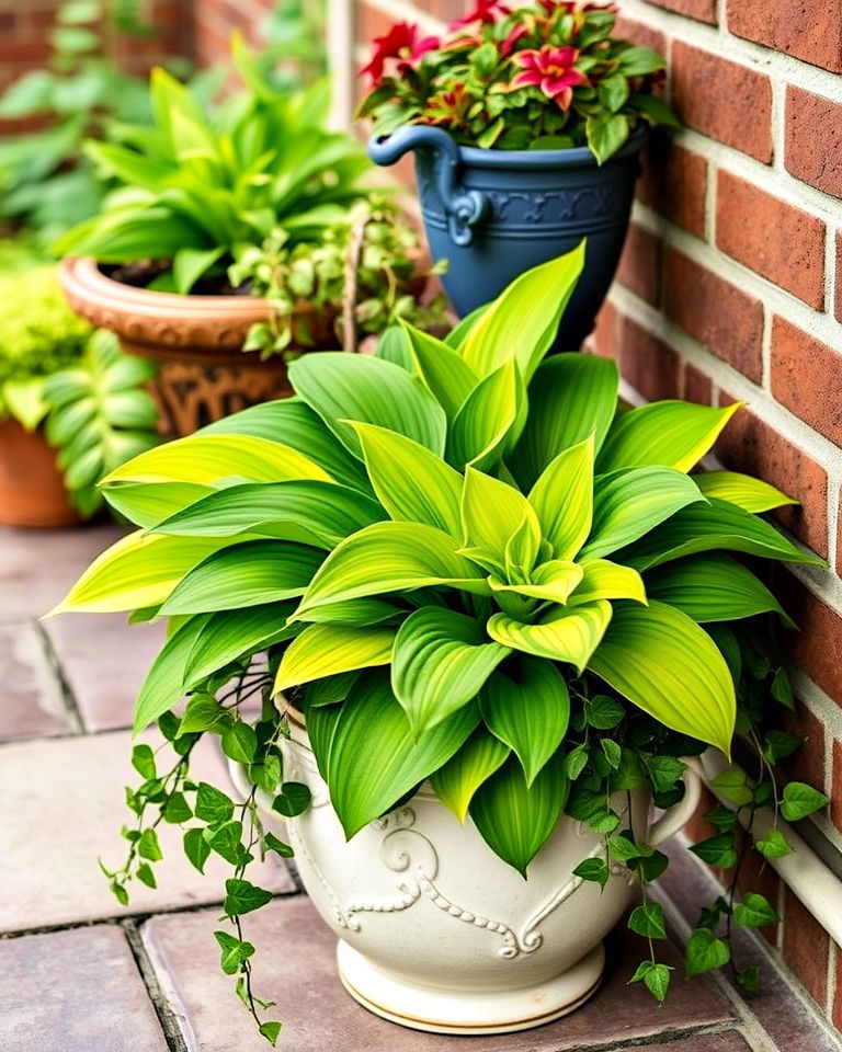 container gardens with hostas - 20 Hosta Garden Design Ideas