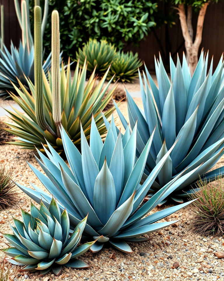 contemporary desert scapes with agave - 25 Drought Tolerant Landscaping Ideas