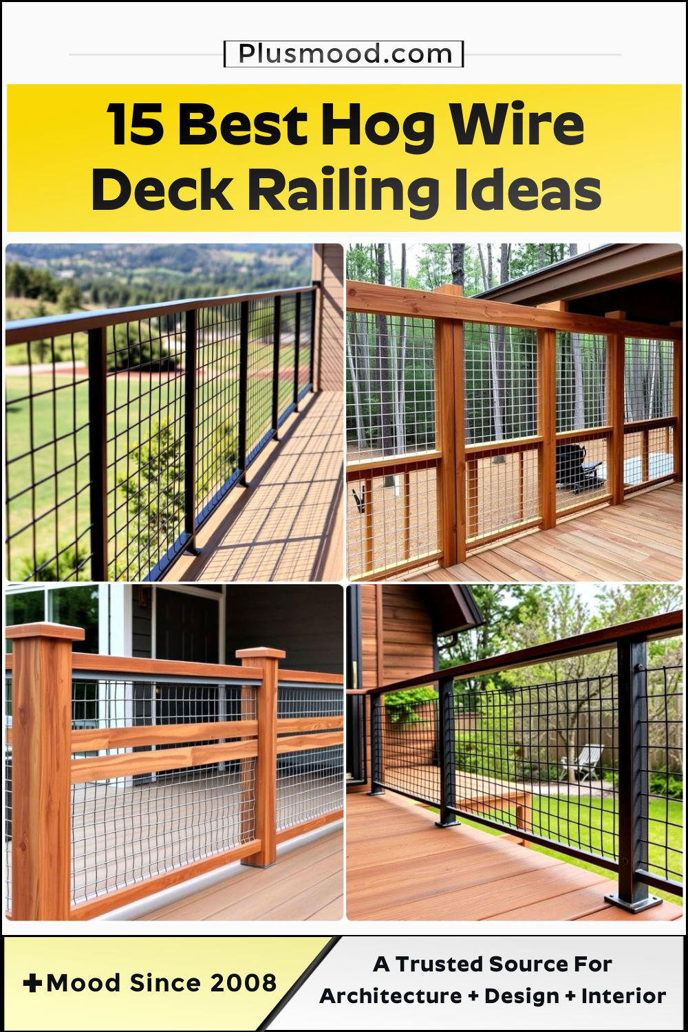 cool hog wire deck railing ideas