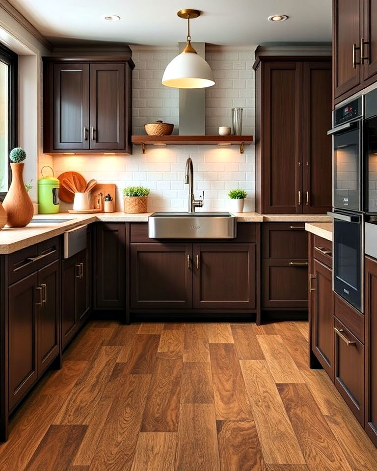 cork backed vinyl flooring - 25 Vinyl Kitchen Flooring Ideas