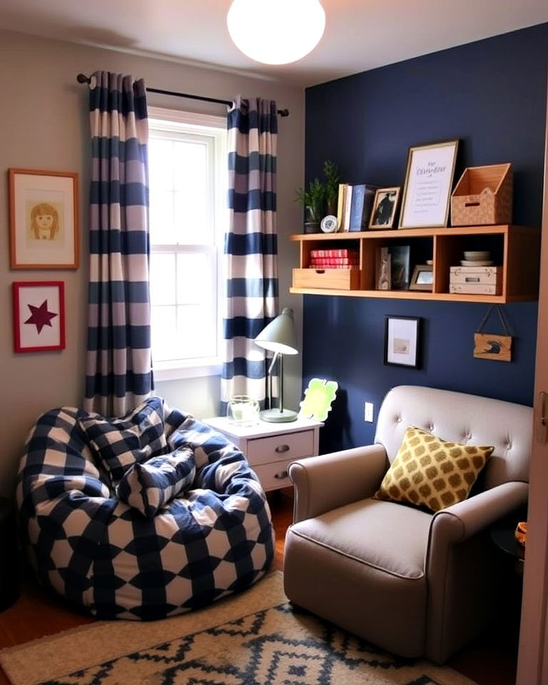 corner nooks for personal space - 40 Boy and Girl Shared Small Room Ideas