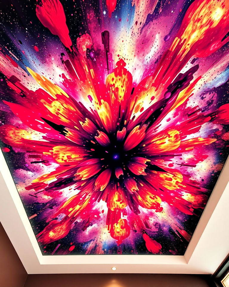 cosmic explosion mural for ceiling - 25 Ceiling Murals