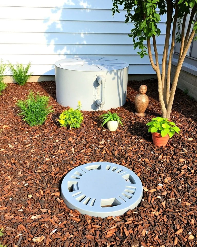 cost effective mulch bed - 20 Septic Tank Landscaping Ideas