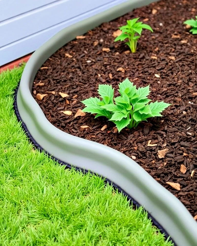 cost effective plastic mulch edging - 15 Mulch Edging Ideas