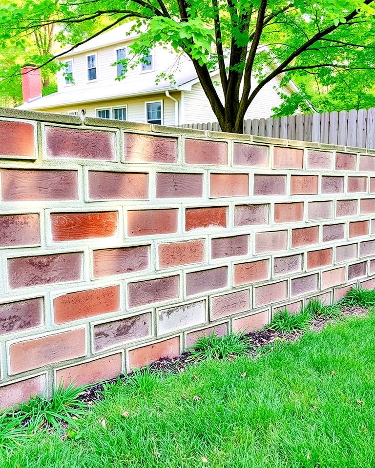 cost effective stacked cinder block fence - 25 Cinder Block Fence Ideas