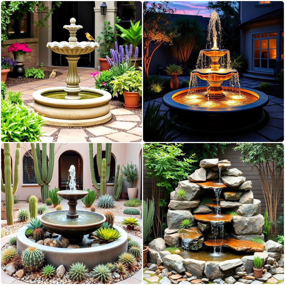 courtyard fountain ideas