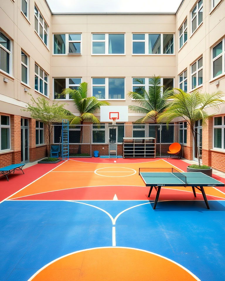 courtyard sports and activity zone - 20 School Courtyard Ideas