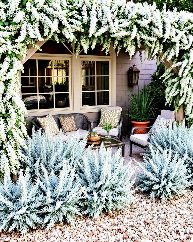 cozy framing outdoor seating areas - 15 Lambs Ear Border Ideas