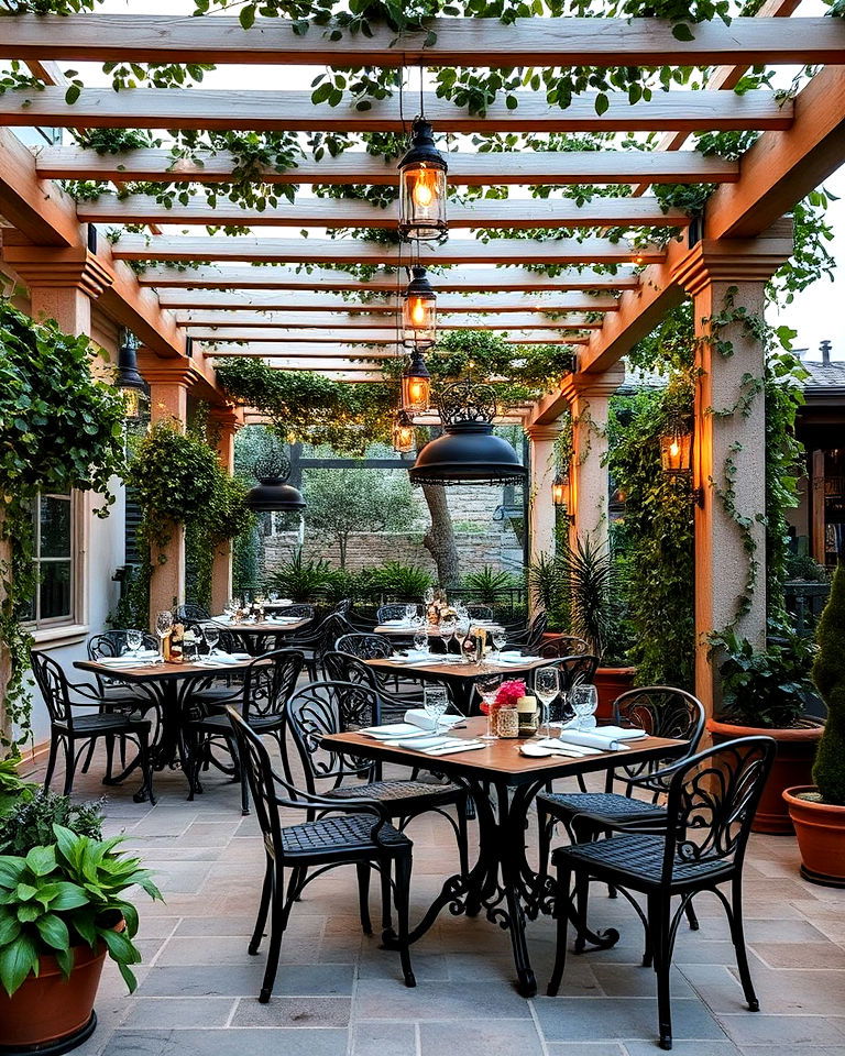 cozy outdoor dining spaces - 25 Italian Restaurant Decor Ideas