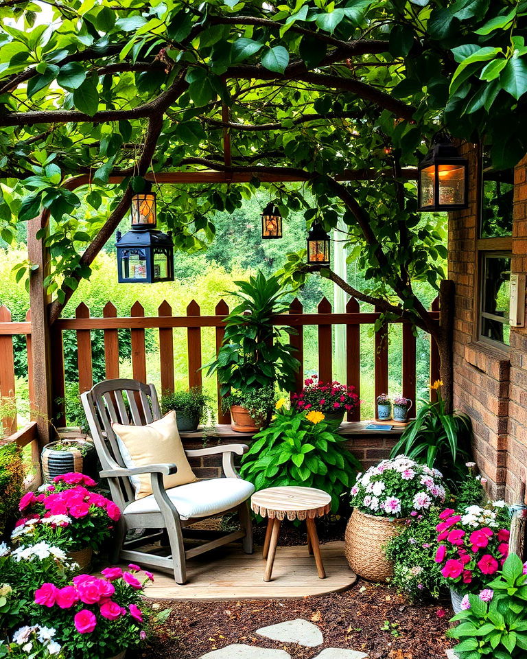 cozy reading nook turns your garden into a storybook retreat - 20 Whimsical Garden Ideas