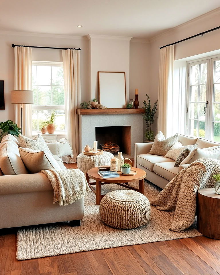 cozy seating arrangements hygge living room - 15 Hygge Living Room Ideas