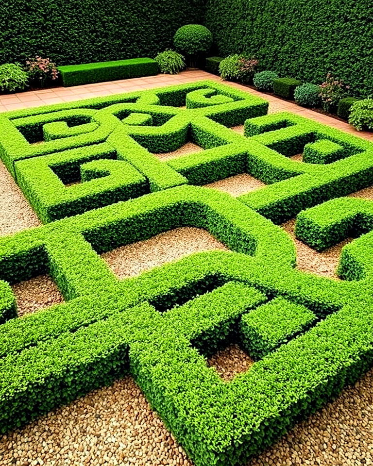 craft a boxwood knot garden - 25 Boxwood Landscaping Ideas