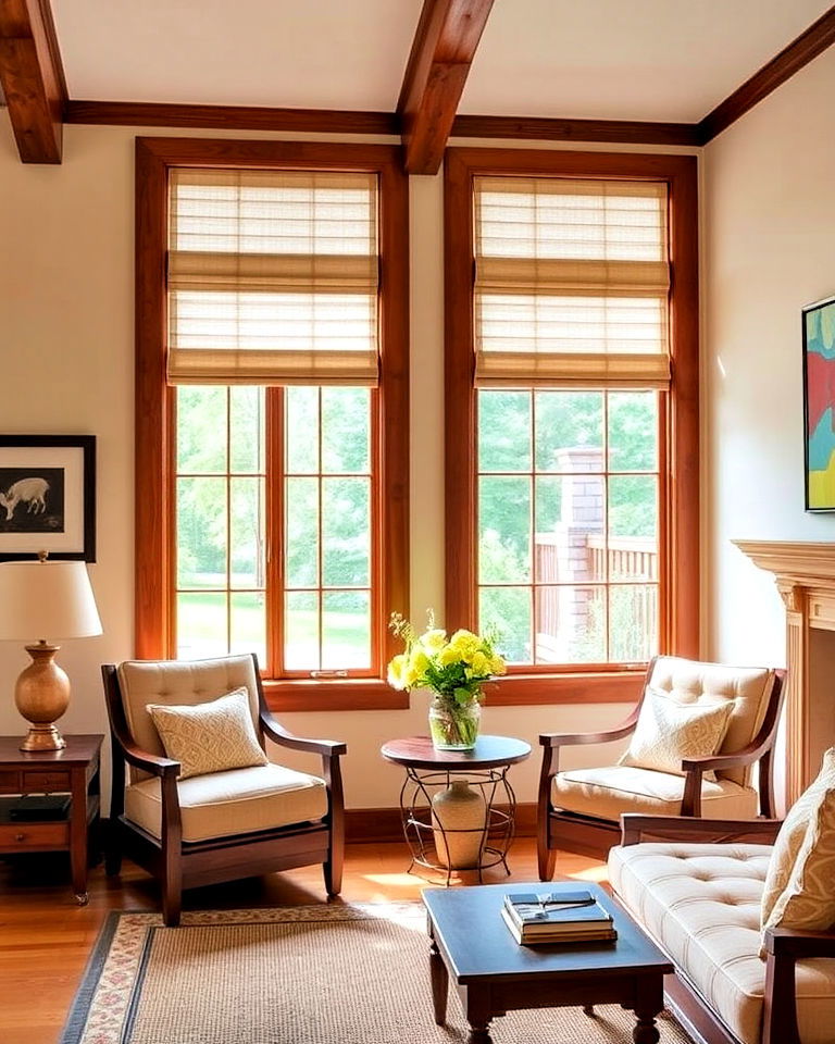 craftsman window treatments for living room - 25 Craftsman Living Room Ideas