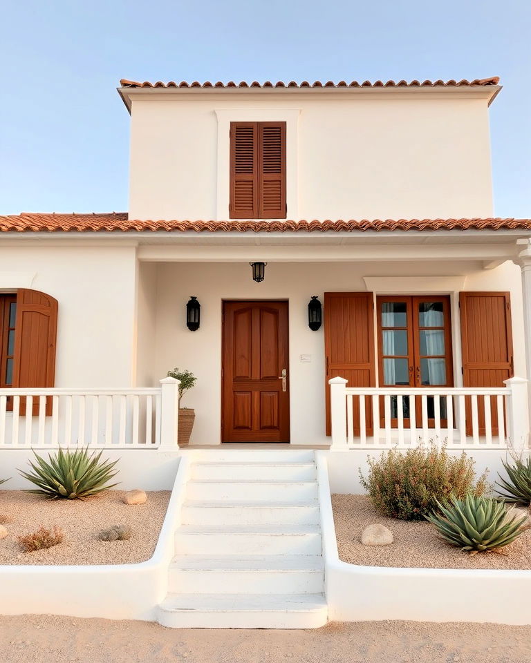 cream and brown coastal style house exterior - 20 Cream and Brown House Exterior Ideas