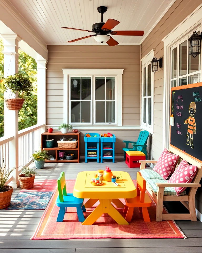 create a childrens play area to veranda - 40 Veranda Ideas