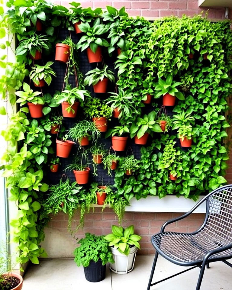 create a vertical garden wall - 20 Urban Garden Ideas