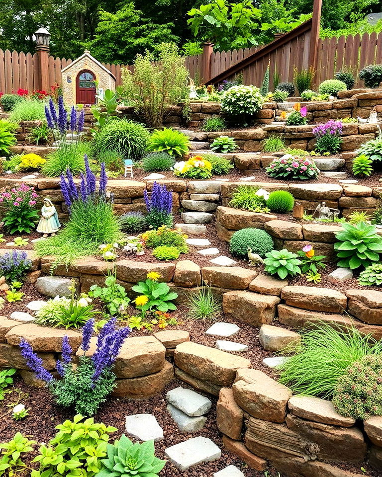 creating a themed garden - 30 Terraced Garden Ideas