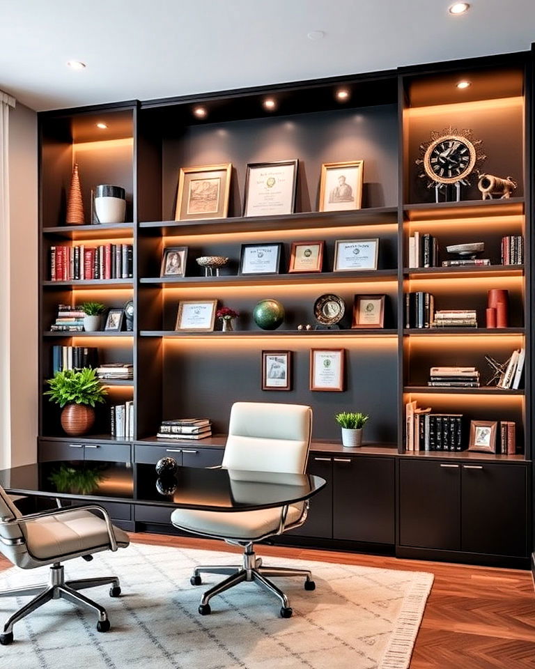 creative display shelves for ceo office - 25 Ceo Office Design Ideas