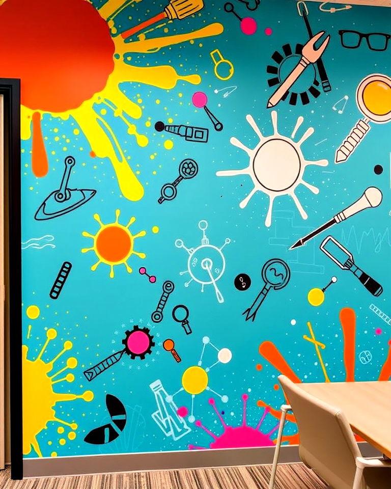 creative playful workspace murals - 30 Office Wall Murals