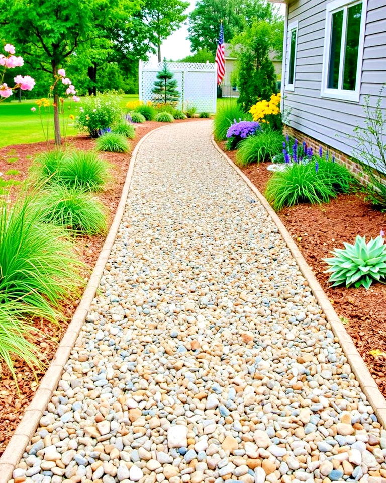 crushed stone walkway - 15 Farmhouse Walkway Ideas