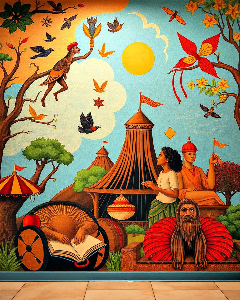 cultural heritage library mural - 15 Library Murals