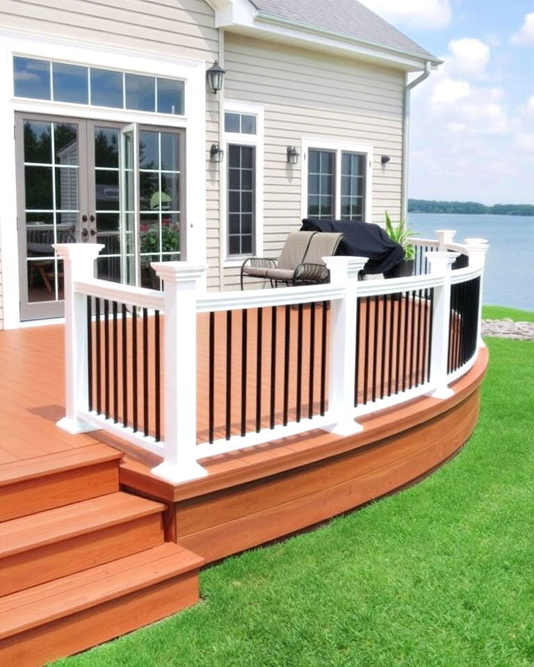 curved fascia for rounded deck - 15 Deck Fascia Ideas
