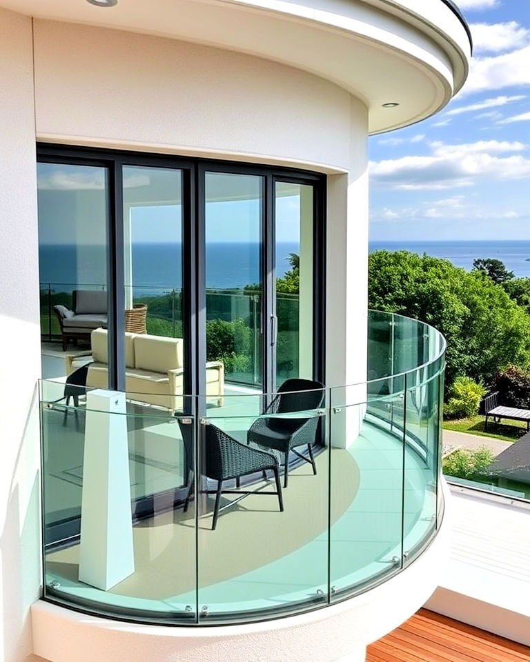 curved glass juliet balcony - 20 Juliet Balcony Ideas