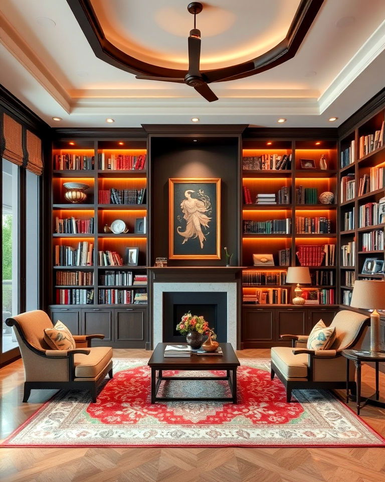 customized home libraries designs - 15 Villa Interior Design Ideas